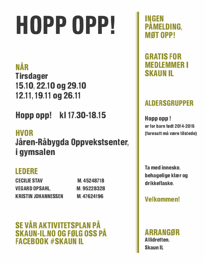 Allidrett for barn i alderen 3-6 år