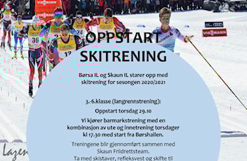 Nå starter vi i gang med skitreninger for barn fra 3.-6. klasse