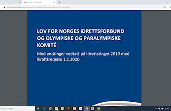 informasjon om lovendring – lov for Førde Idrettslag