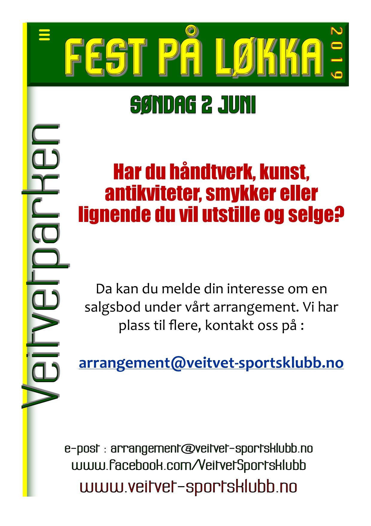 Salgsbod under Fest på Løkka?