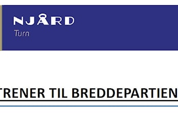 Njård Turn søker ny fulltidstrener til breddepartiene