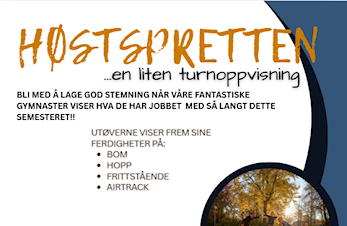 HØSTSPRETTEN - søndag 19. oktober