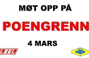 POENGRENN 4 MARS - SPRINT FRISTIL
