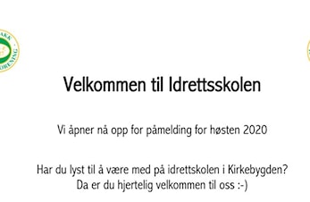 Vi starter opp igjen med Idrettsskole i uke 36 :)