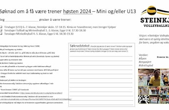 Vi søker flere trenere (mini og U13)
