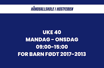 Håndballskole - høstferie