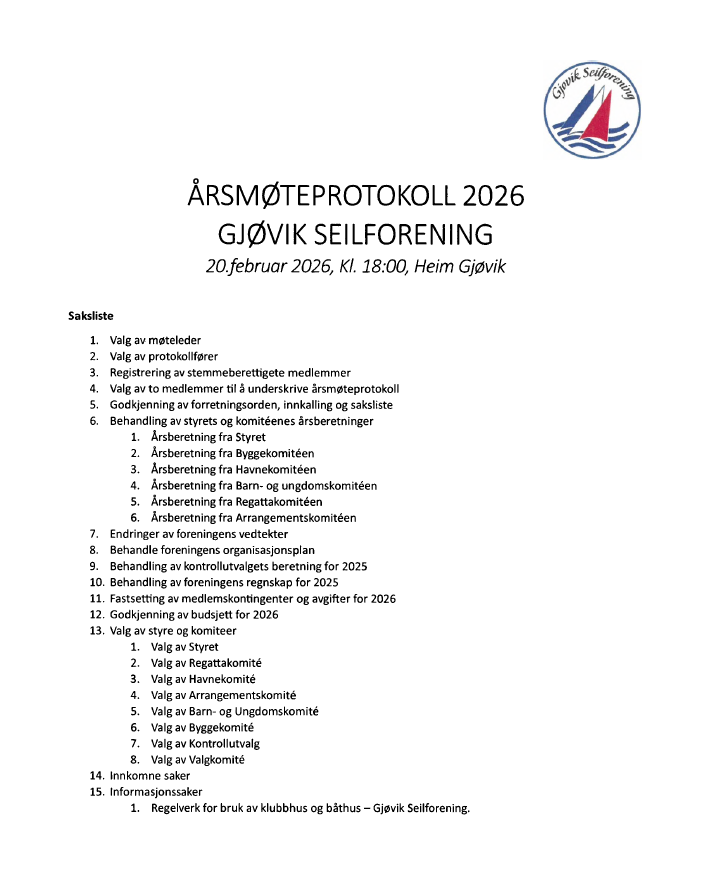 Image for Signert protokoll fra årsmøtet 20.februar 2026
