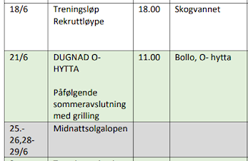Terminliste 2025