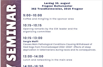 Welcome to Veterinary Seminar 30. August 2025