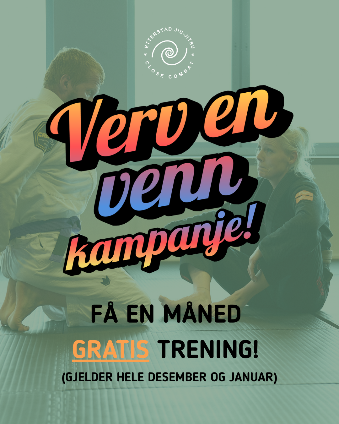 Verv en venn - få en måned gratis trening postere