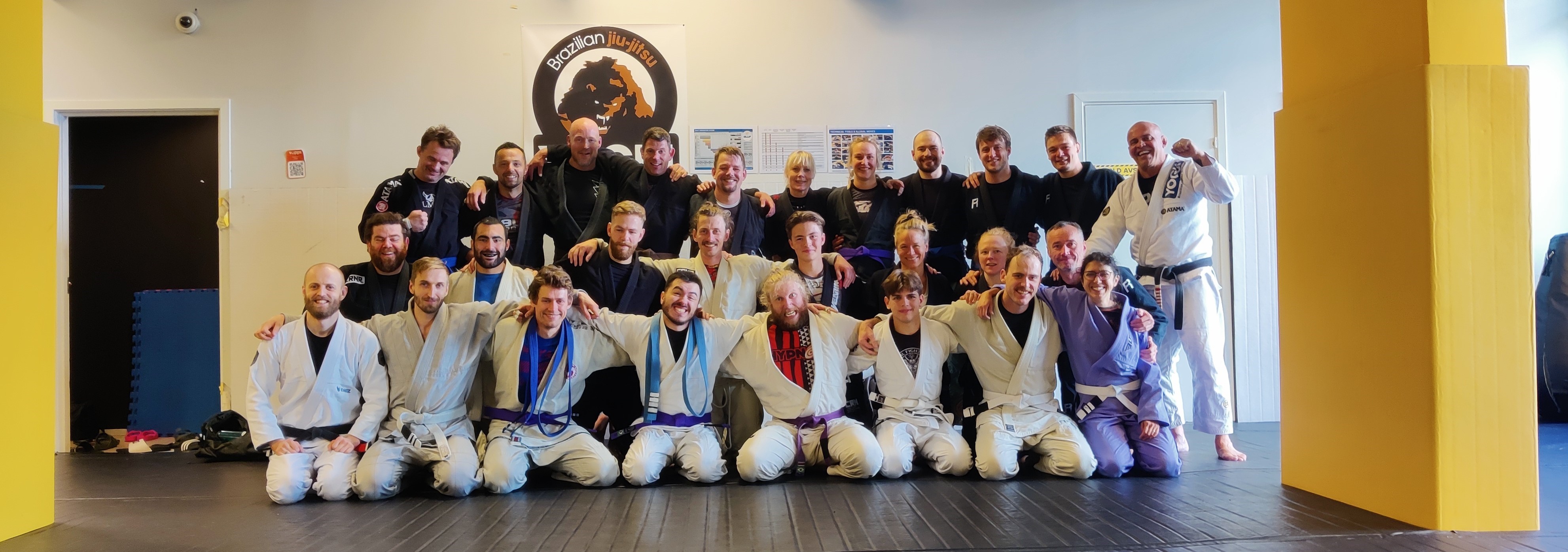 Image of the instructor teaching BJJ to his students