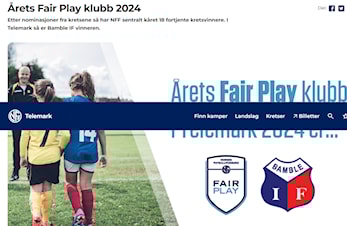 Bamble IF er kåret til Årets Fair Play Klubb i Telemark. Vi gratulerer Kine og til resten av fotballgruppa!