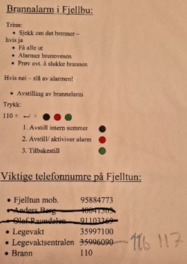 Informasjon om brannalarm