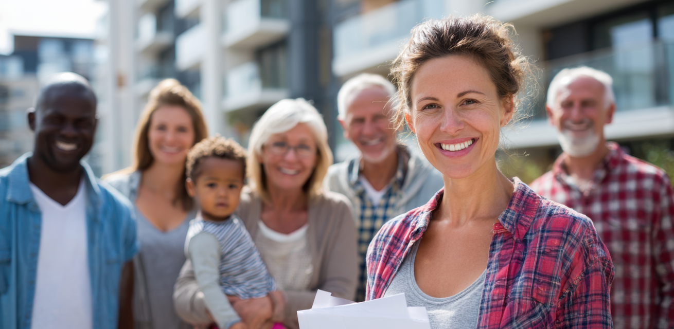 Image of a woman taking a photo.