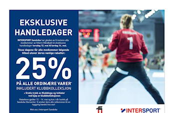 Klubbdager hos Intersport for Ullerns medlemmer 12.-14. mai!