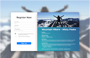 Day 01 - Create a sign up form