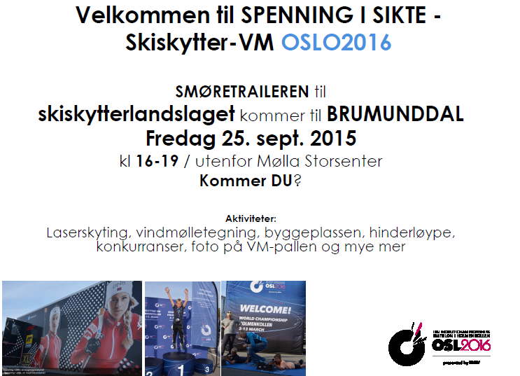 Spenning i sikte, fredag 25. september utenfor Mølla storsenter
