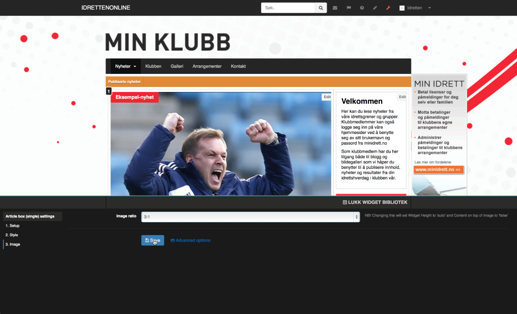 Hvordan endre bildevisning til en nyhets widget